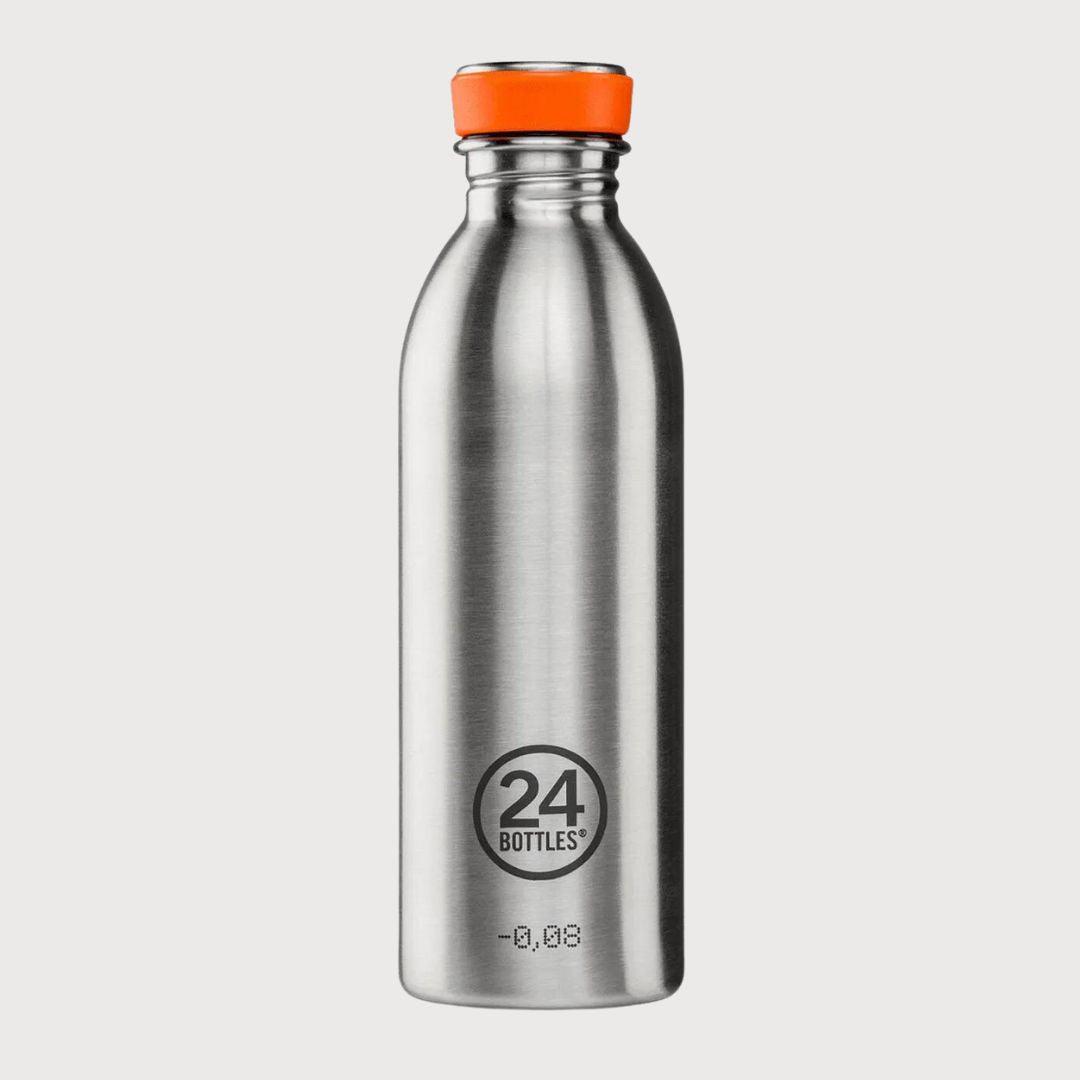 24Bottles Urban Bottle - Brushed Steel - 500ml - ScandiBugs