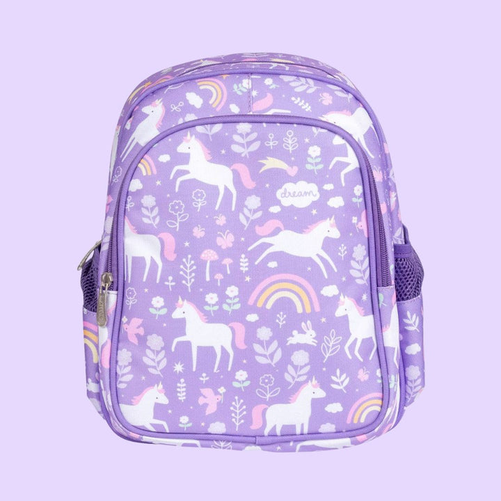 A Little Lovely Company - Backpack with insulated pocket: Unicorn dreams