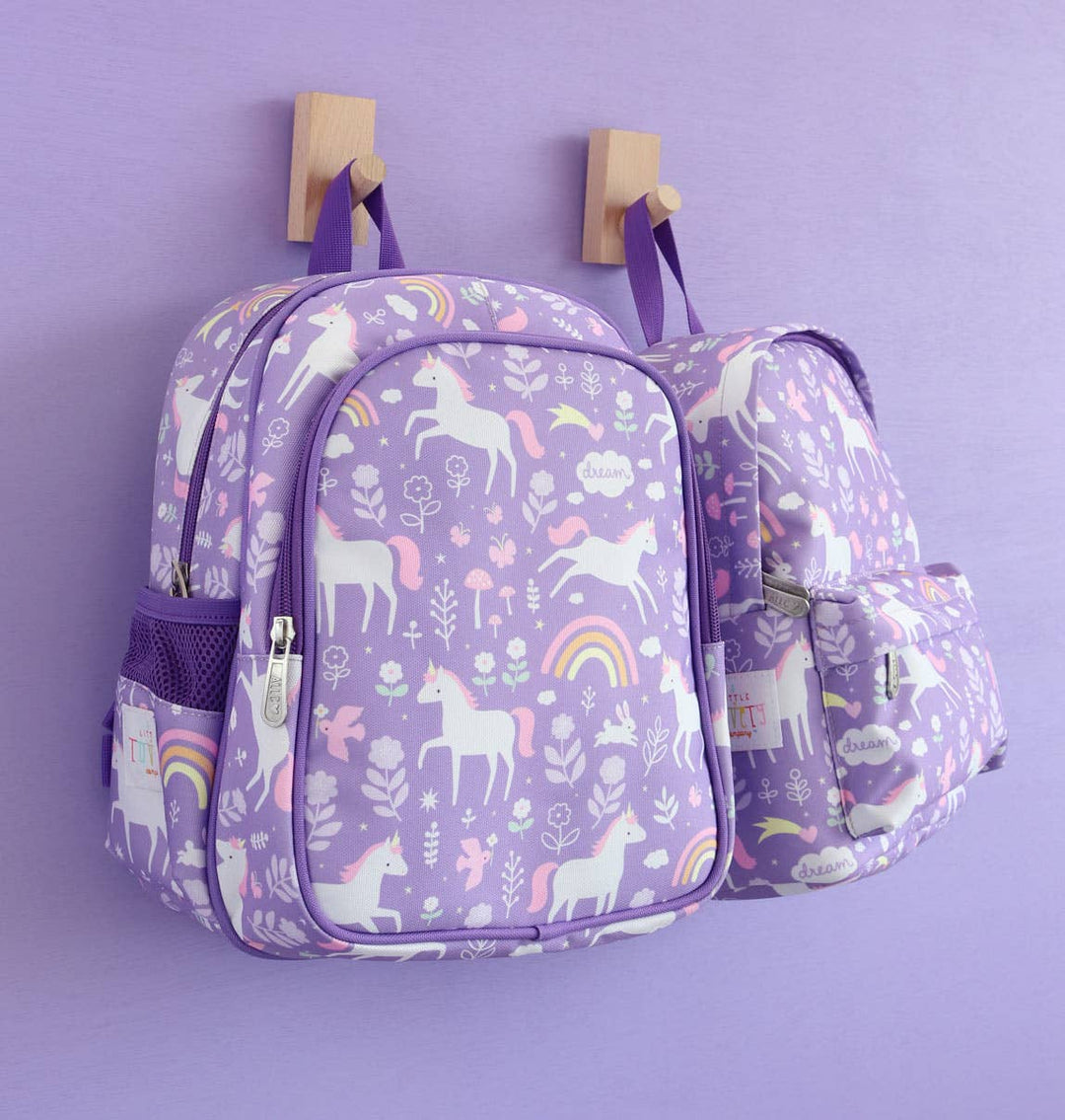 A Little Lovely Company - Backpack with insulated pocket: Unicorn dreams