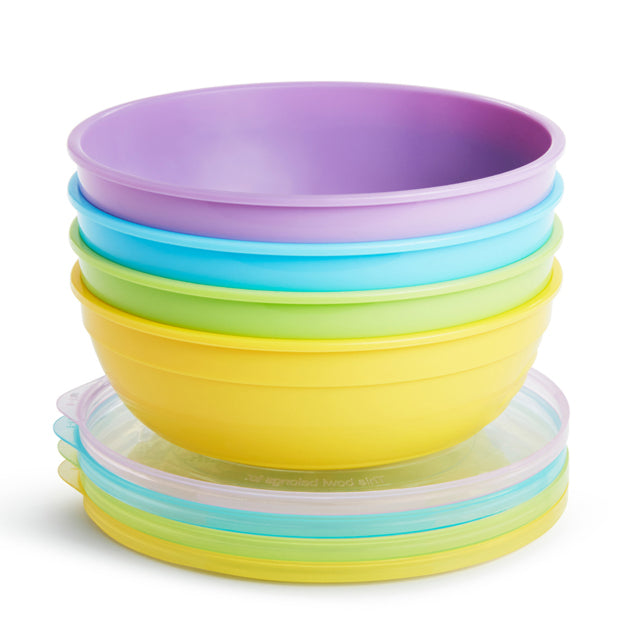 Munchkin Love-a-Bowls Toddler & Baby Bowls (4 bowls & lids, 2 spoons)