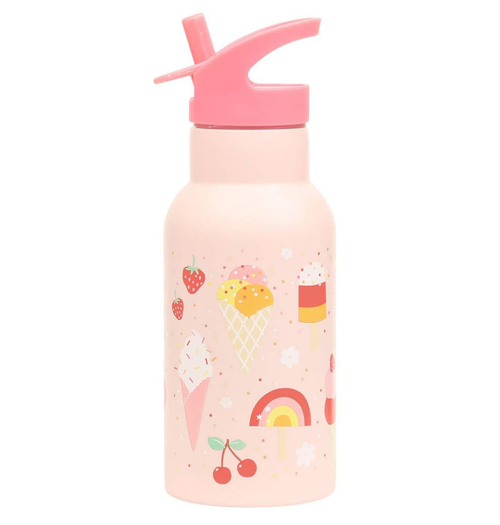 A Lovely Little Company - Kids Stainless Steel Drink / Water Bottle: Ice Cream - ScandiBugs