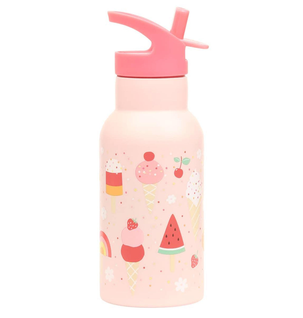 A Lovely Little Company - Kids Stainless Steel Drink / Water Bottle: Ice Cream - ScandiBugs