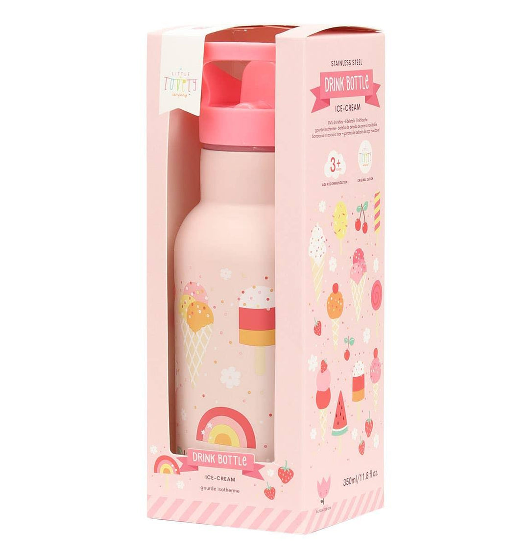 A Lovely Little Company - Kids Stainless Steel Drink / Water Bottle: Ice Cream - ScandiBugs