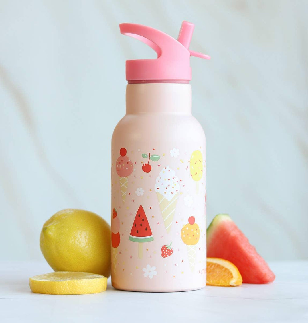 A Lovely Little Company - Kids Stainless Steel Drink / Water Bottle: Ice Cream - ScandiBugs