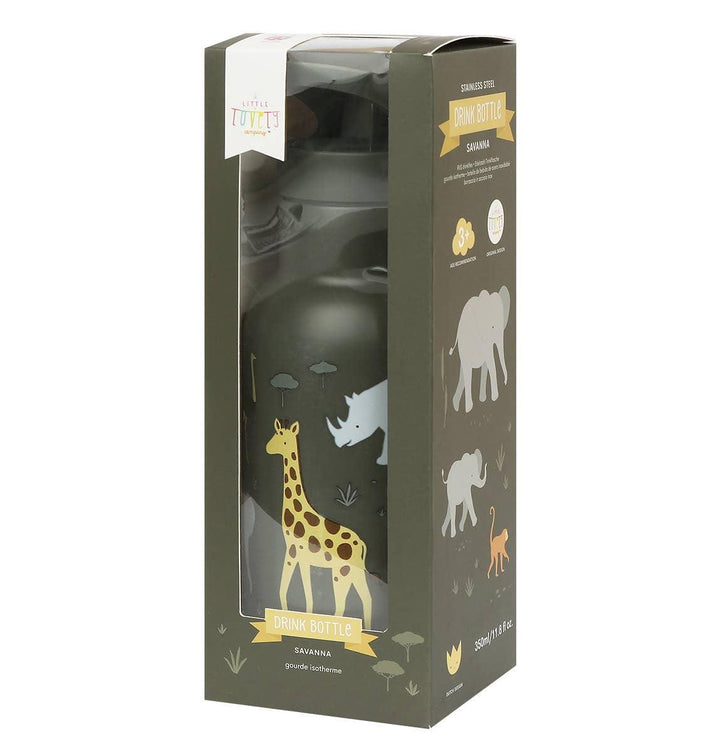 A Lovely Little Company - Kids Stainless Steel Drink / Water Bottle: Savanna - ScandiBugs