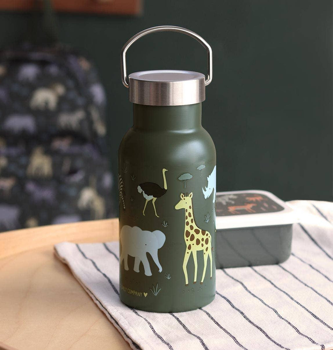 A Lovely Little Company - Kids Stainless Steel Drink / Water Bottle: Savanna - ScandiBugs