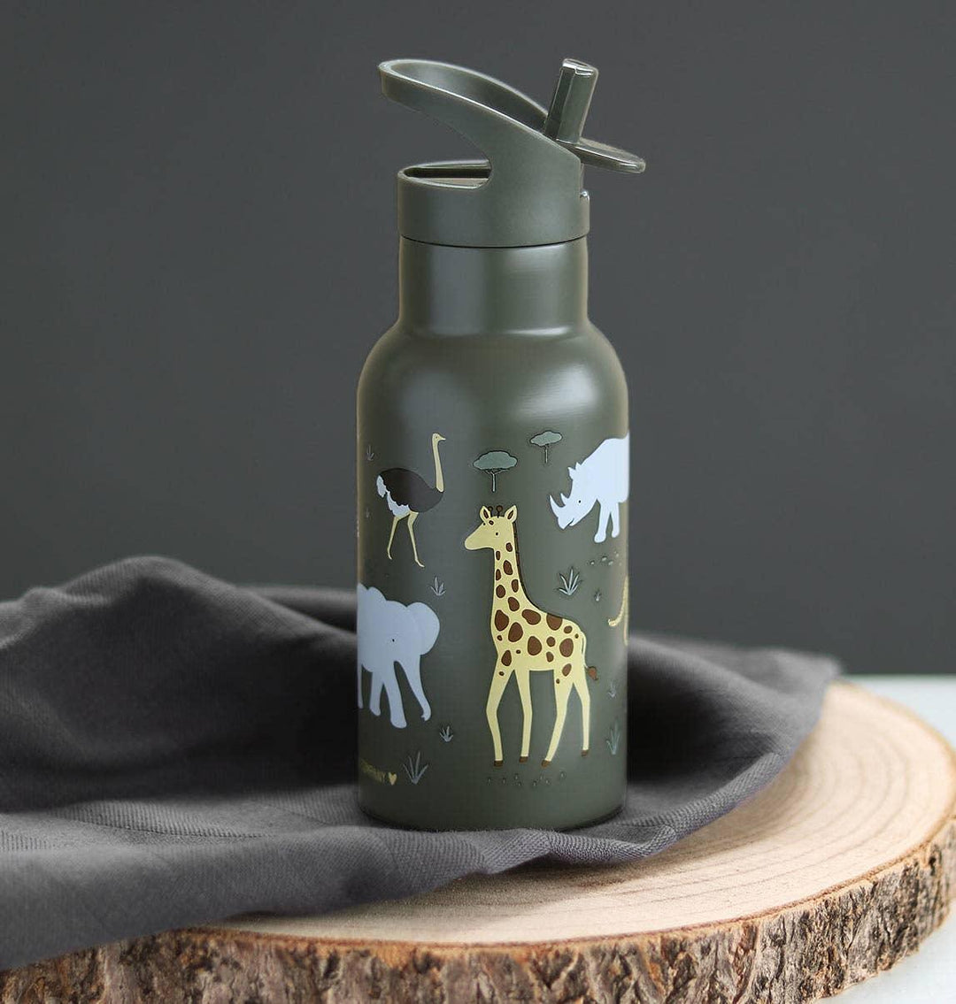 A Lovely Little Company - Kids Stainless Steel Drink / Water Bottle: Savanna - ScandiBugs