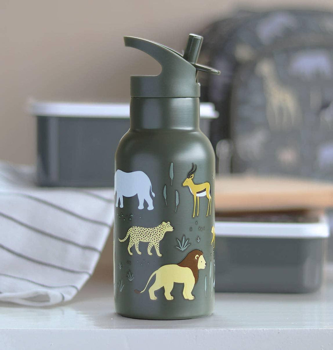 A Lovely Little Company - Kids Stainless Steel Drink / Water Bottle: Savanna - ScandiBugs