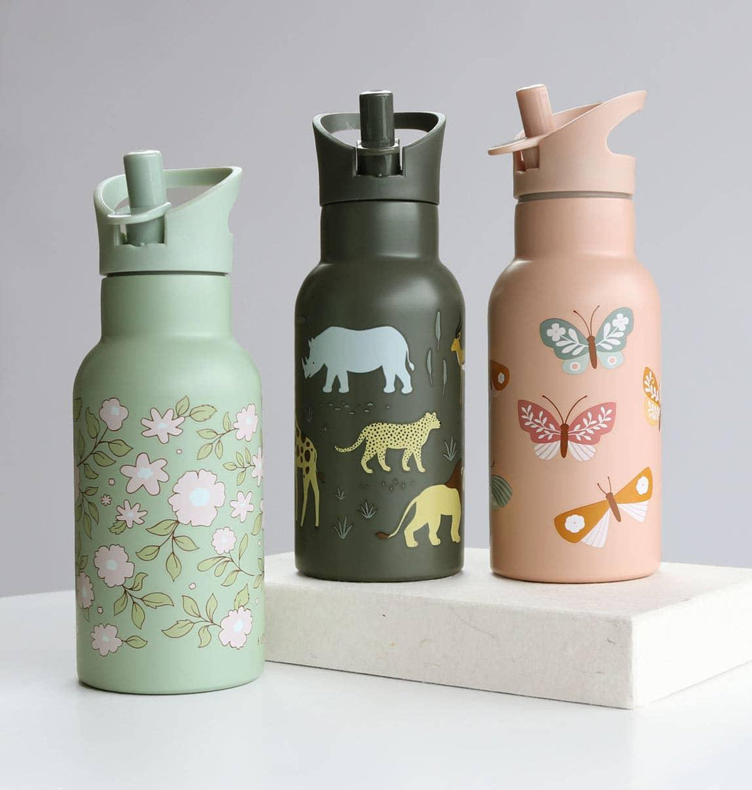 A Lovely Little Company - Kids Stainless Steel Drink / Water Bottle: Savanna - ScandiBugs