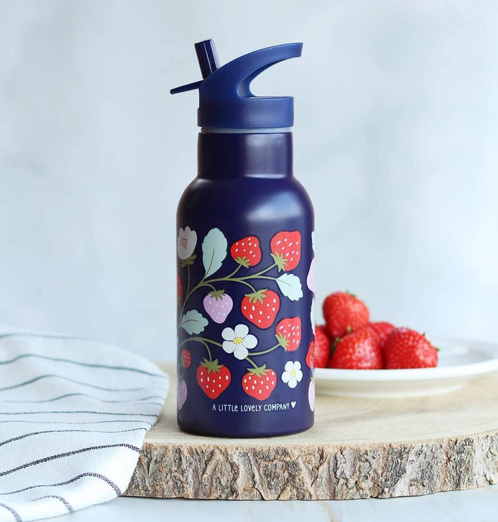 A Lovely Little Company - Kids Stainless Steel Drink / Water Bottle: Strawberries - ScandiBugs